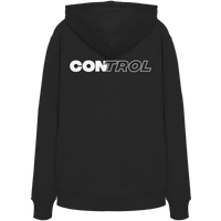 DISCPL CONTROL Hoodie Schwarz Rückansicht Backprint Bio-Baumwolle