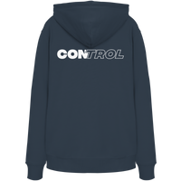 DISCPL CONTROL Hoodie India Ink Grau Rückansicht Backprint Bio-Baumwolle