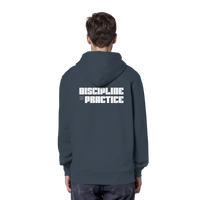 DISCIPLINE Hoodie India Ink Grau Rückansicht Backprint Bio-Baumwolle DISCPL