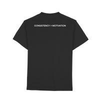 DISCPL CONSISTENCY Regular T-Shirt Schwarz Rückansicht Bio-Baumwolle