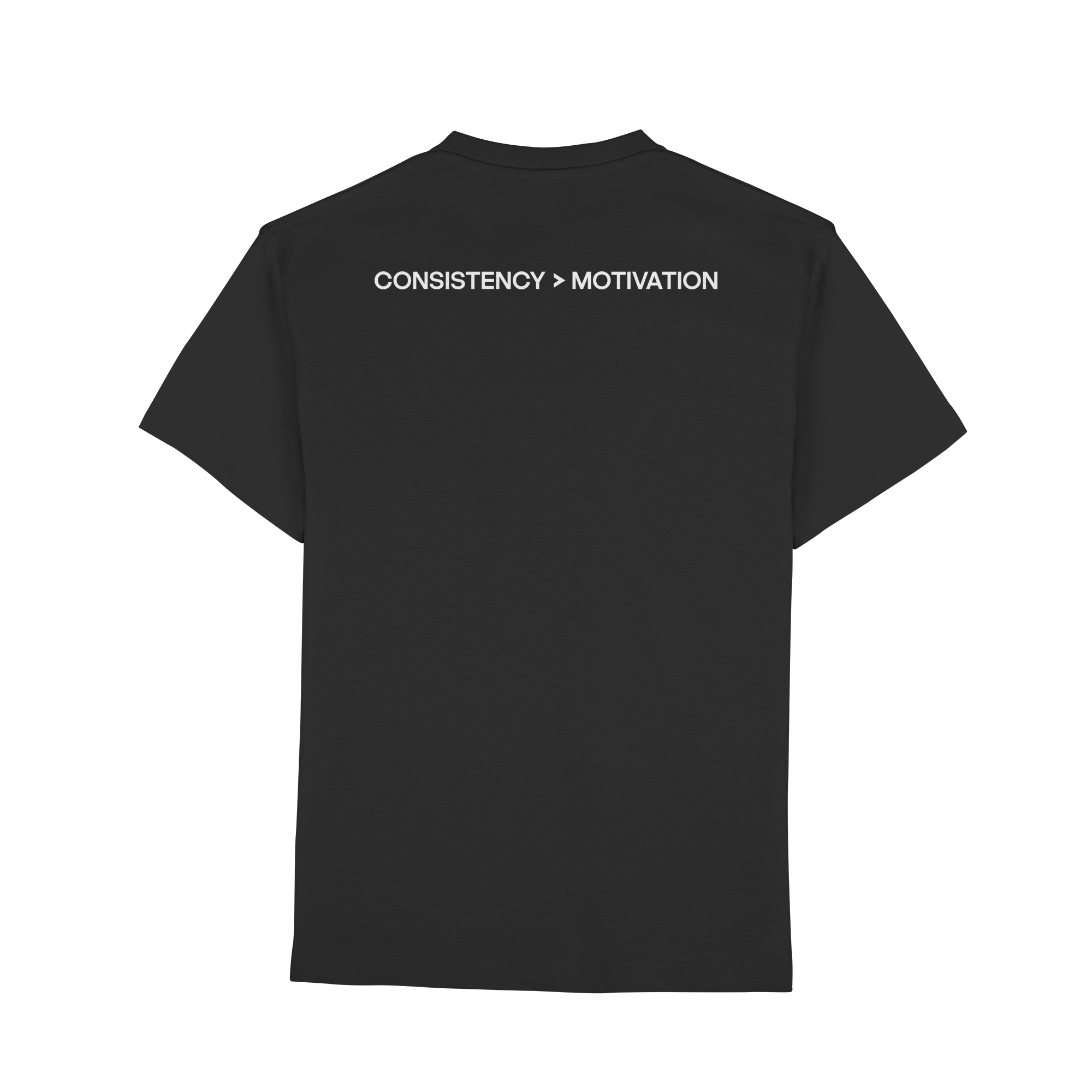 DISCPL CONSISTENCY Regular T-Shirt Schwarz Rückansicht Bio-Baumwolle