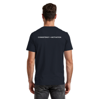 CONSISTENCY Regular T-Shirt Navy Rückansicht Statement Bio-Baumwolle DISCPL