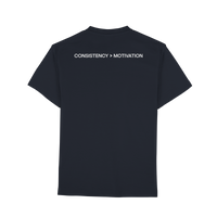 DISCPL CONSISTENCY Regular T-Shirt Navy Rückseite Bio-Baumwolle
