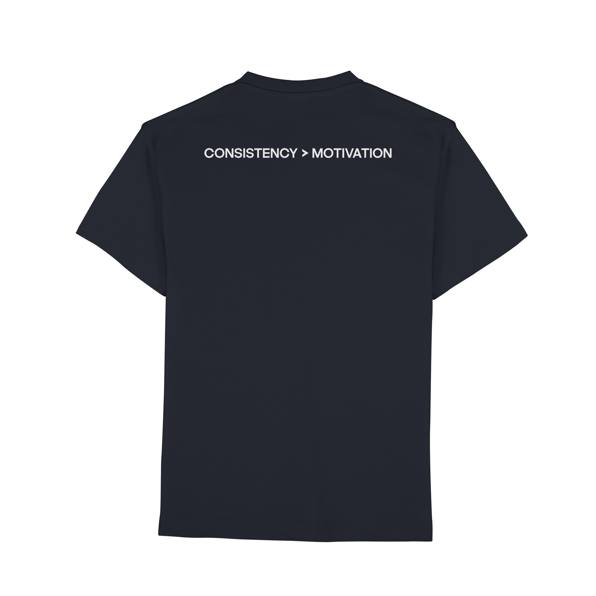 DISCPL CONSISTENCY Regular T-Shirt Navy Rückseite Bio-Baumwolle