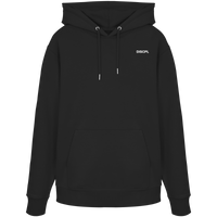 DISCPL CONTROL Hoodie Schwarz Vorderansicht Bio-Baumwolle