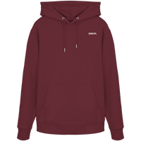 DISCPL CONTROL Hoodie Burgundy Vorderansicht Bio-Baumwolle