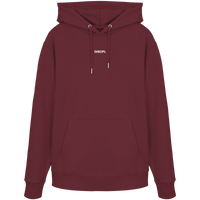 DISCPL DISCIPLINE Hoodie Burgundy Vorderansicht Bio-Baumwolle
