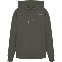 DISCPL CONTROL Hoodie Khaki Vorderansicht Bio-Baumwolle