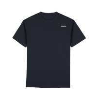 DISCPL CONSISTENCY Regular T-Shirt Navy Vorderansicht Bio-Baumwolle