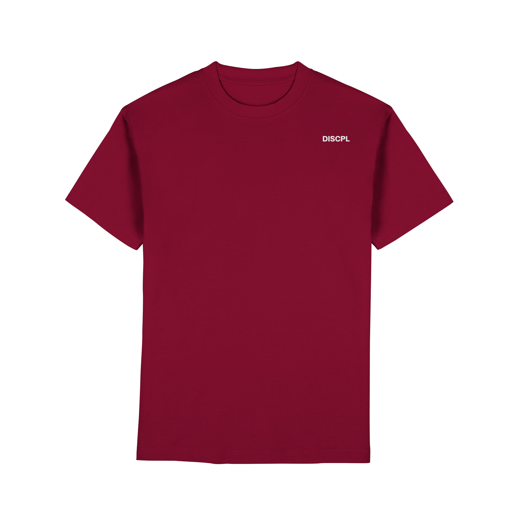 DISCPL CONSISTENCY Regular T-Shirt Wine Vorderansicht Bio-Baumwolle
